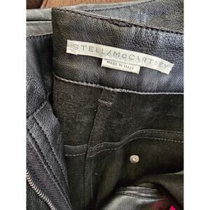 Stella McCartney Faux Leather Lace-Up Pants – Italian Made, Size IT 46 (US 10